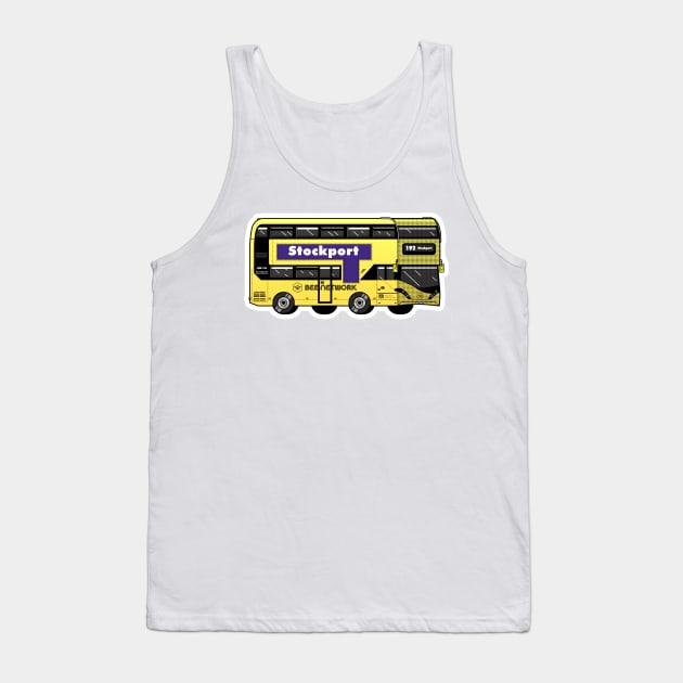 Stockport Transport for Greater Manchester (TfGM) Bee Network yellow bus Tank Top by jimmy-digital